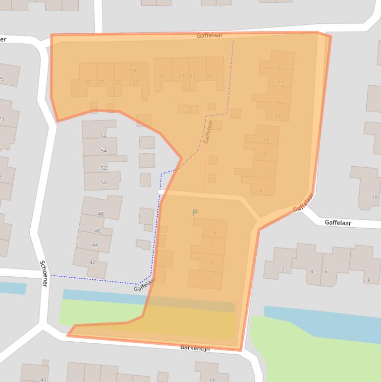 Kaart van postcodegebied 8802NR.