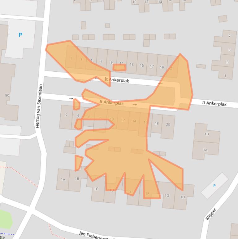 Kaart van postcodegebied 8802NX.