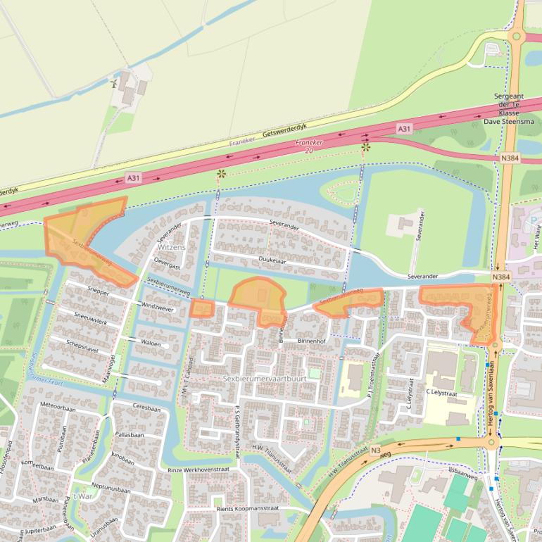 Kaart van postcodegebied 8802PK.