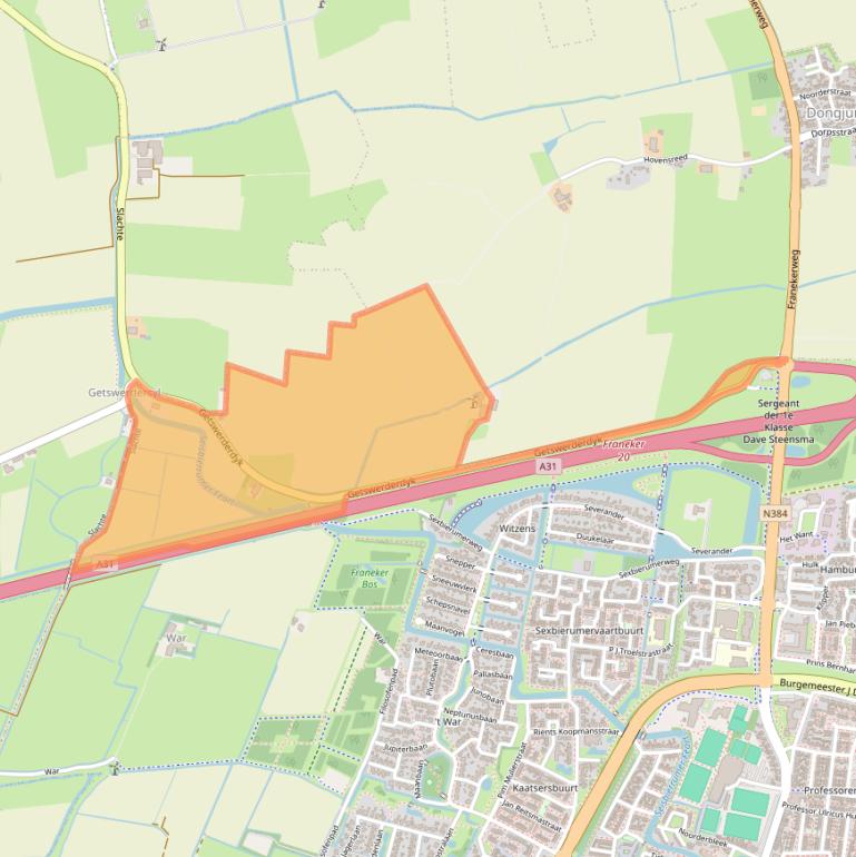 Kaart van postcodegebied 8802PL.