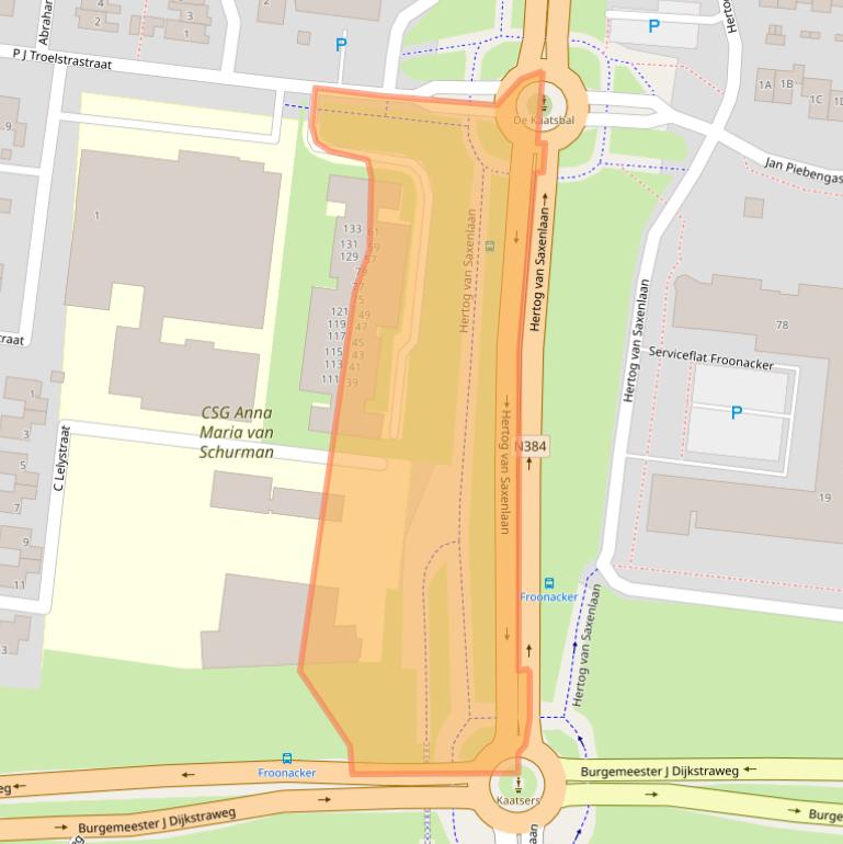 Kaart van postcodegebied 8802PZ.