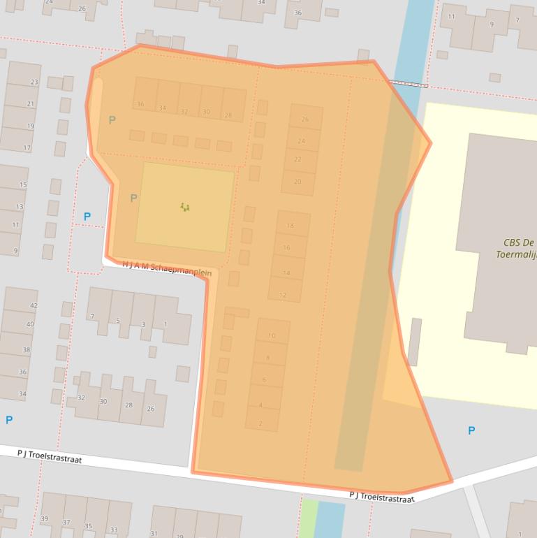 Kaart van postcodegebied 8802RB.