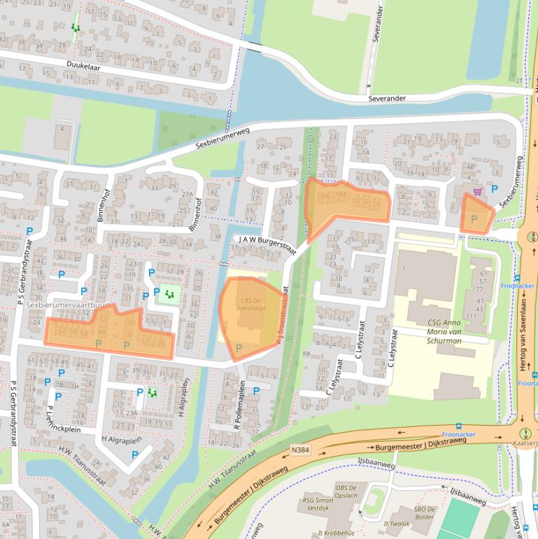 Kaart van postcodegebied 8802RD.