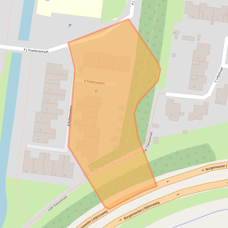 Kaart van postcodegebied 8802RT.