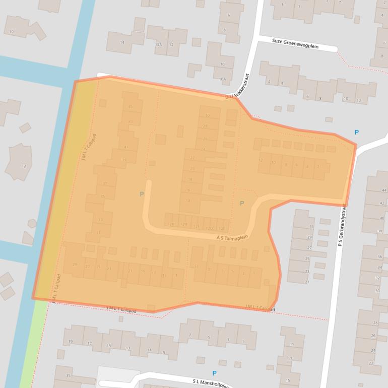 Kaart van postcodegebied 8802RW.