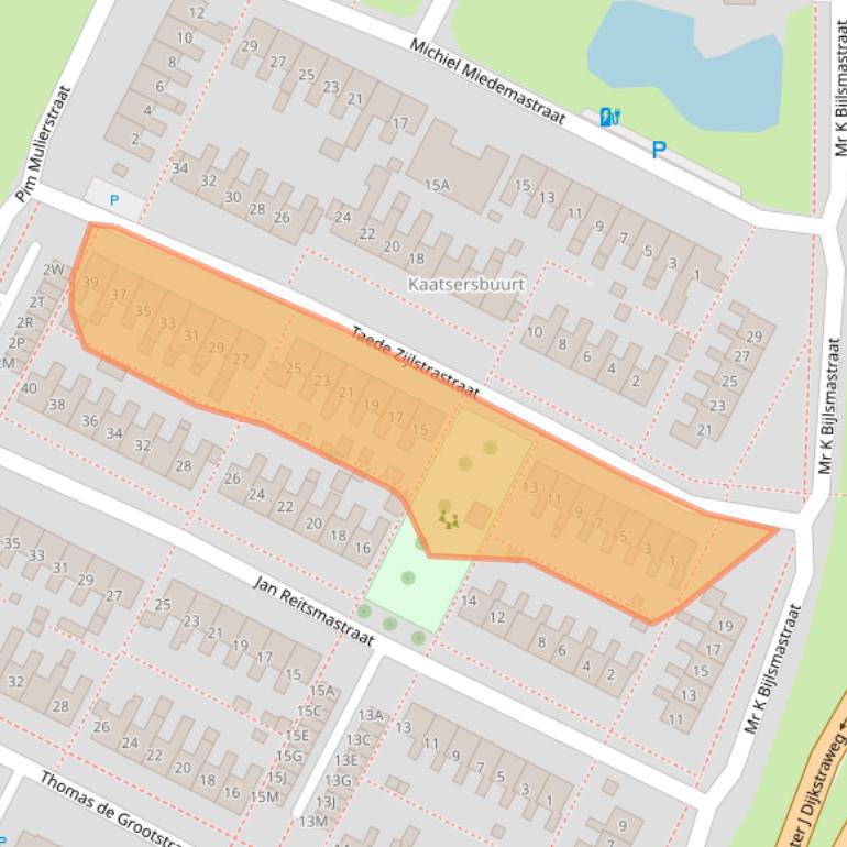 Kaart van postcodegebied 8802TJ.