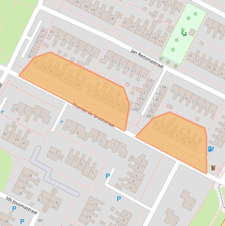 Kaart van postcodegebied 8802TN.