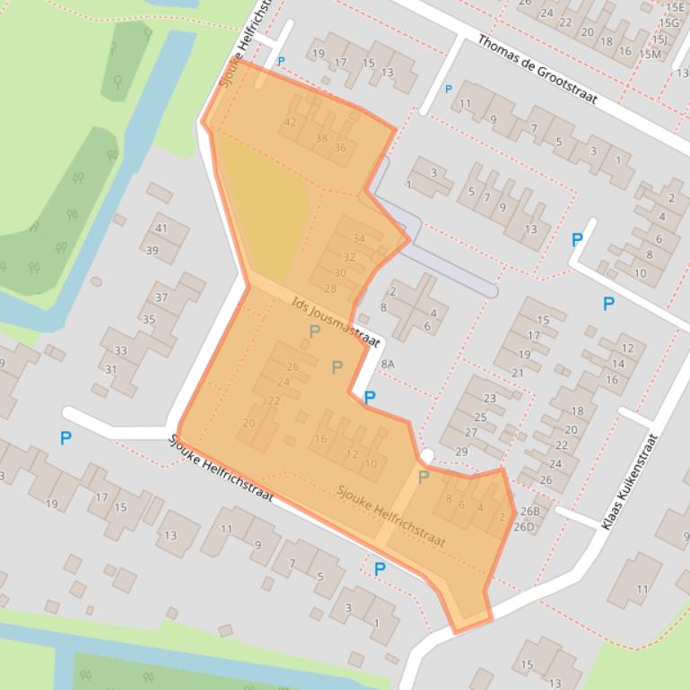 Kaart van postcodegebied 8802VD.