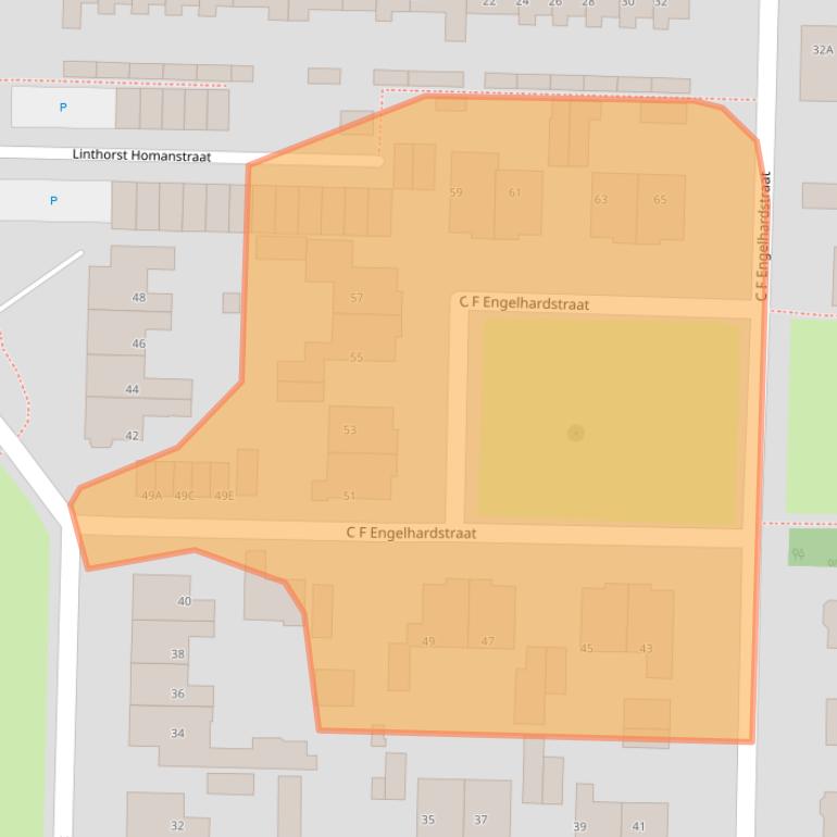 Kaart van postcodegebied 8802XV.