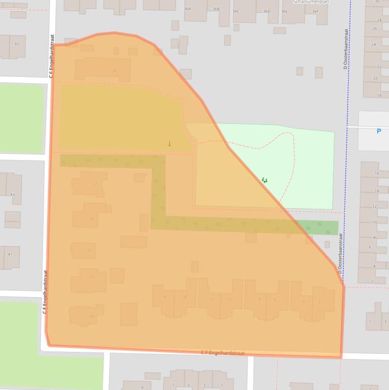 Kaart van postcodegebied 8802XZ.