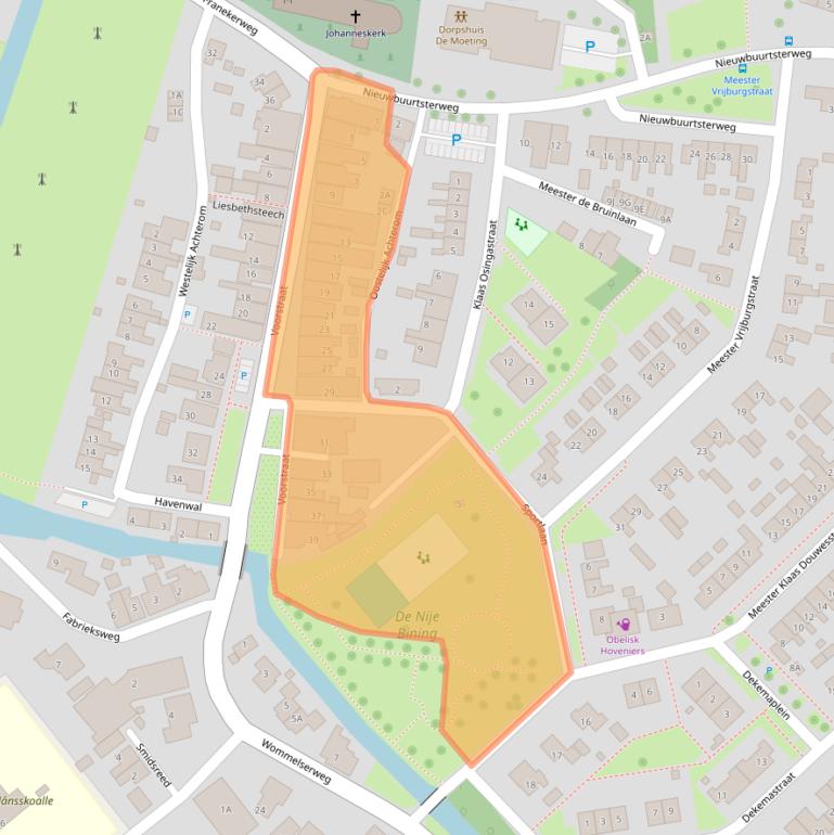 Kaart van postcodegebied 8804NE.