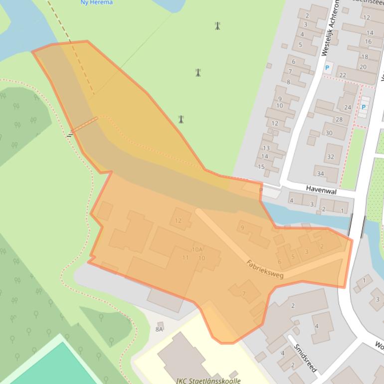 Kaart van postcodegebied 8804NJ.