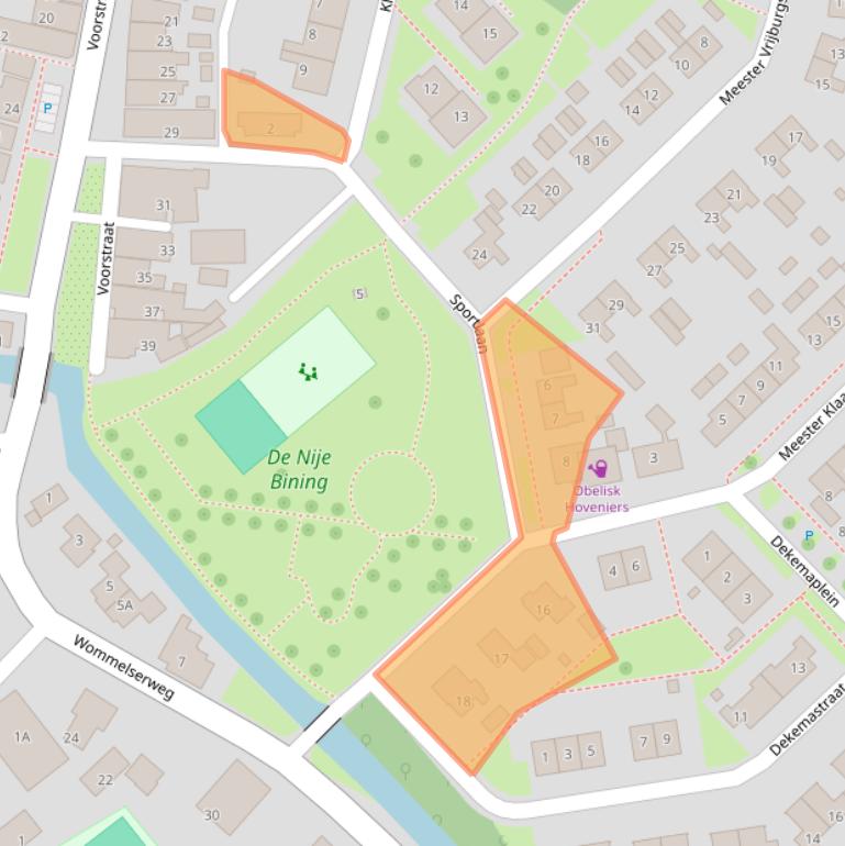 Kaart van postcodegebied 8804NP.
