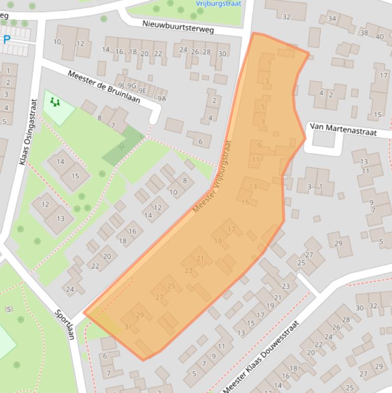 Kaart van postcodegebied 8804NS.