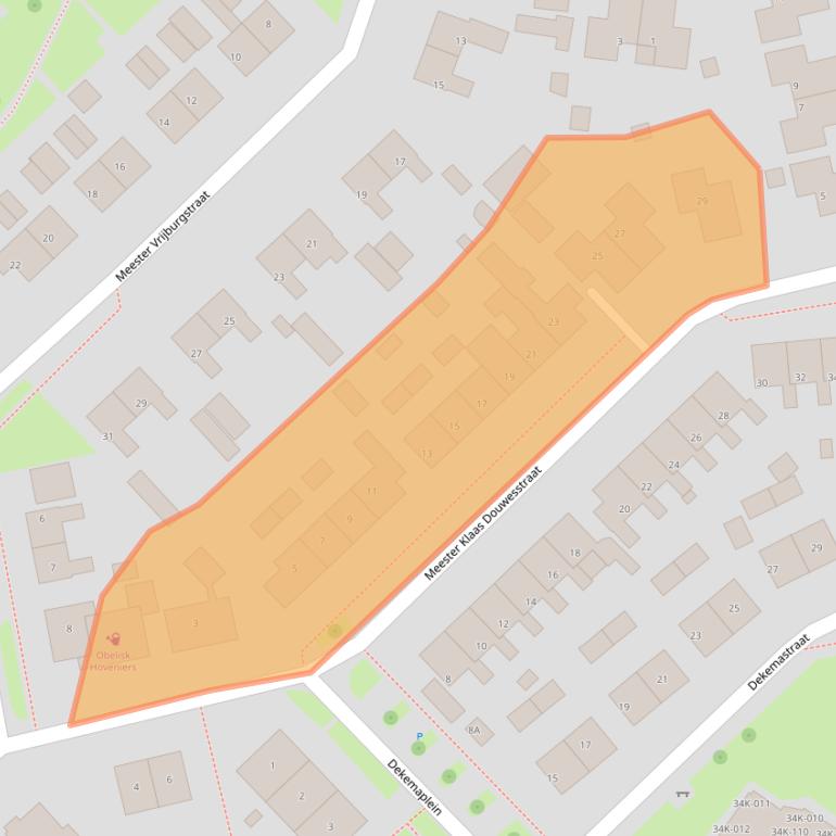 Kaart van postcodegebied 8804NV.