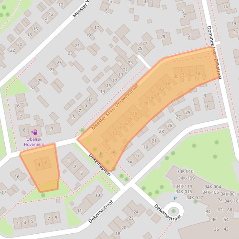 Kaart van postcodegebied 8804NW.