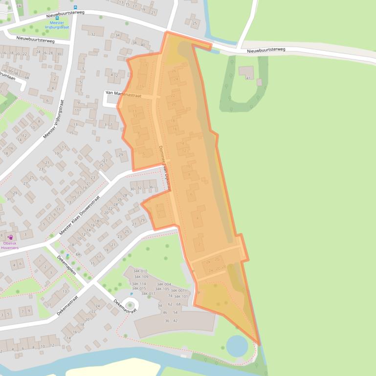 Kaart van postcodegebied 8804RC.