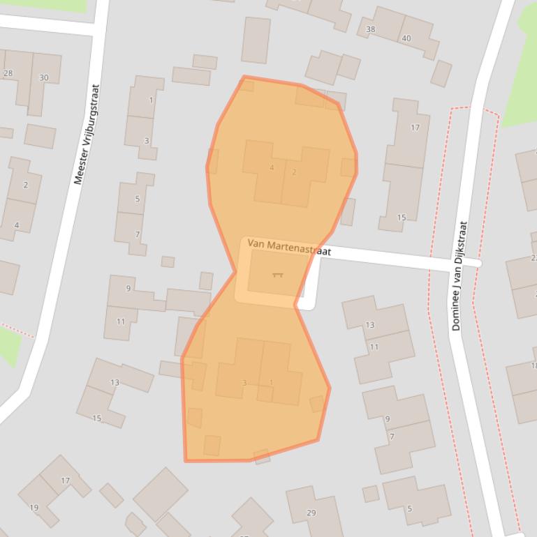 Kaart van postcodegebied 8804RD.