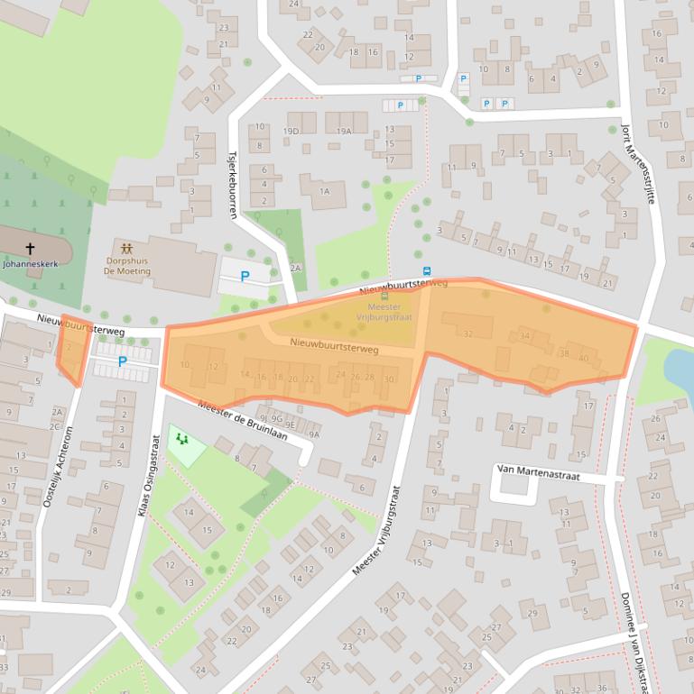 Kaart van postcodegebied 8804RH.