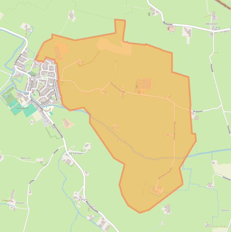 Kaart van postcodegebied 8804RJ.