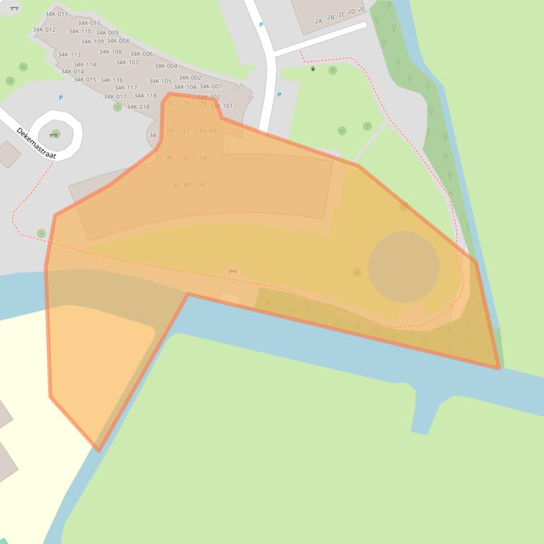 Kaart van postcodegebied 8804RP.