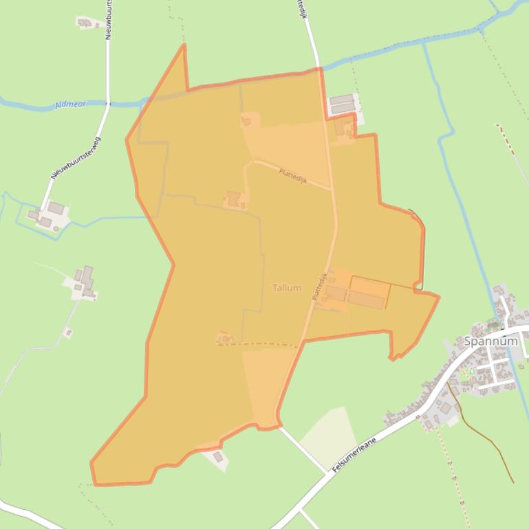 Kaart van postcodegebied 8804RR.