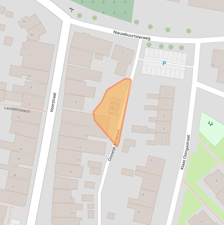 Kaart van postcodegebied 8804XX.