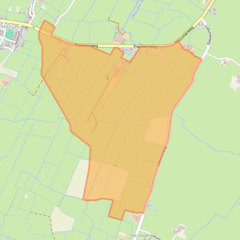 Kaart van postcodegebied 8805TB.