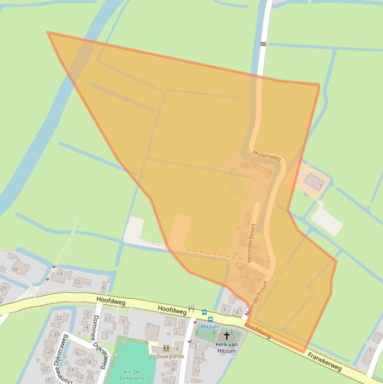 Kaart van postcodegebied 8805TD.