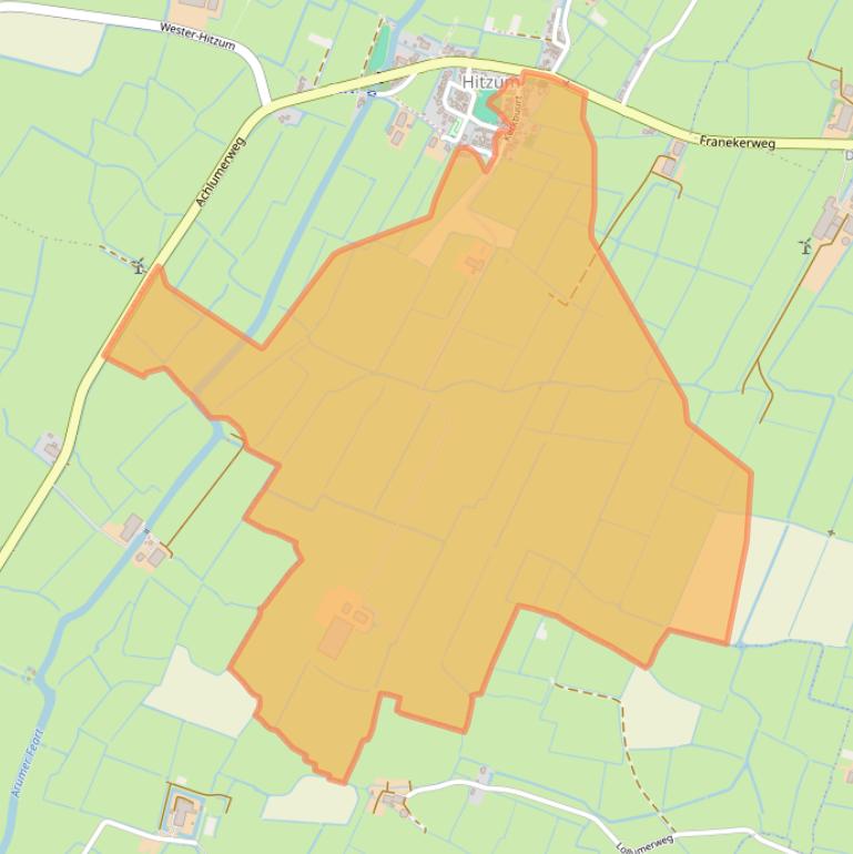 Kaart van postcodegebied 8805TH.