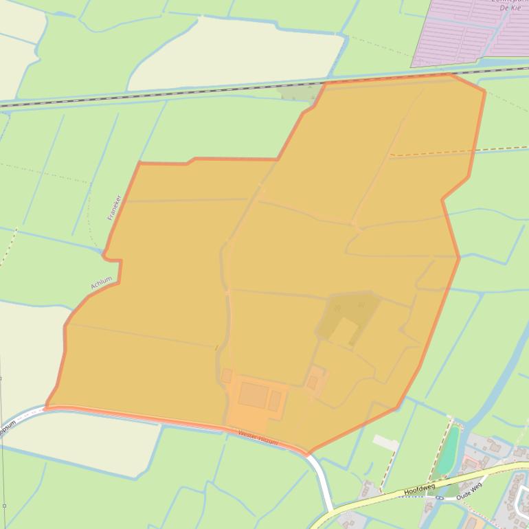 Kaart van postcodegebied 8805TM.