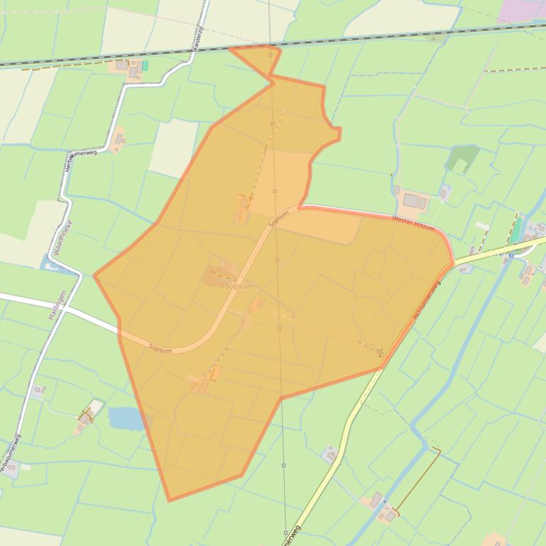 Kaart van postcodegebied 8806KA.