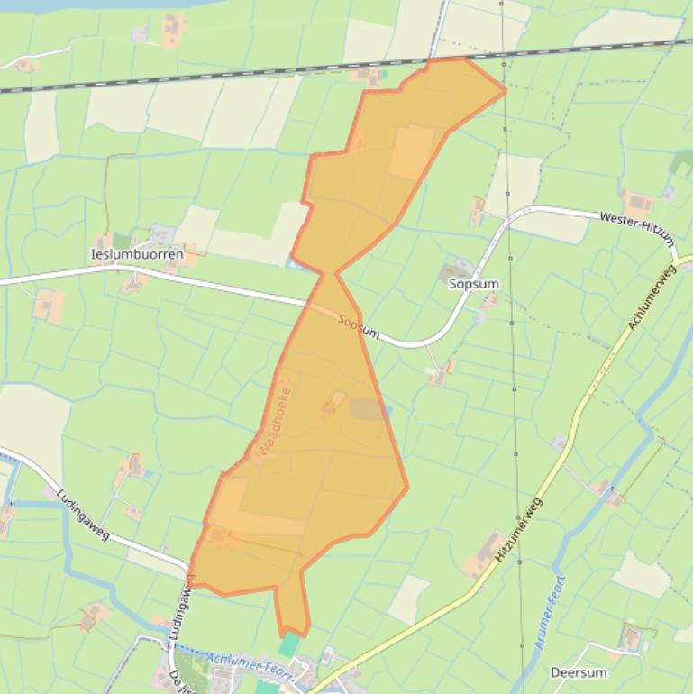 Kaart van postcodegebied 8806KB.