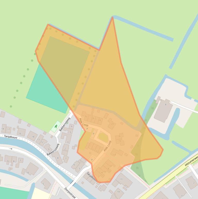 Kaart van postcodegebied 8806KD.