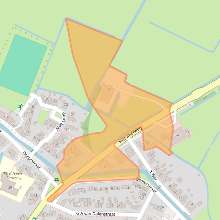 Kaart van postcodegebied 8806KE.