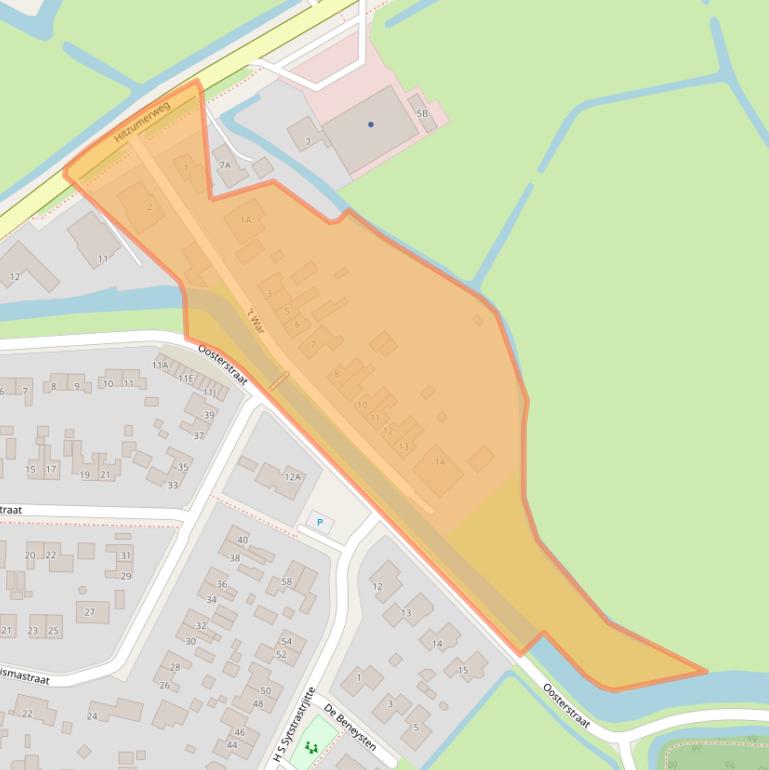 Kaart van postcodegebied 8806KG.