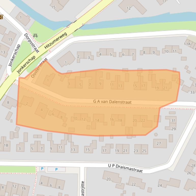 Kaart van postcodegebied 8806KH.