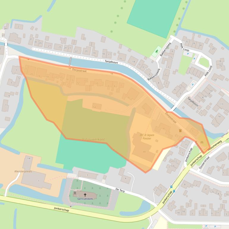 Kaart van postcodegebied 8806KT.