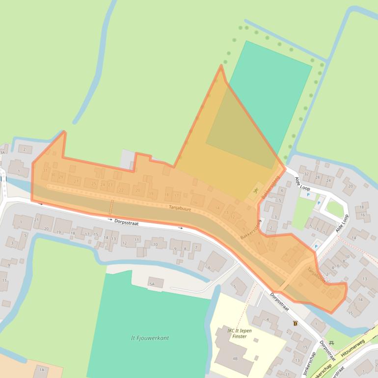 Kaart van postcodegebied 8806KW.