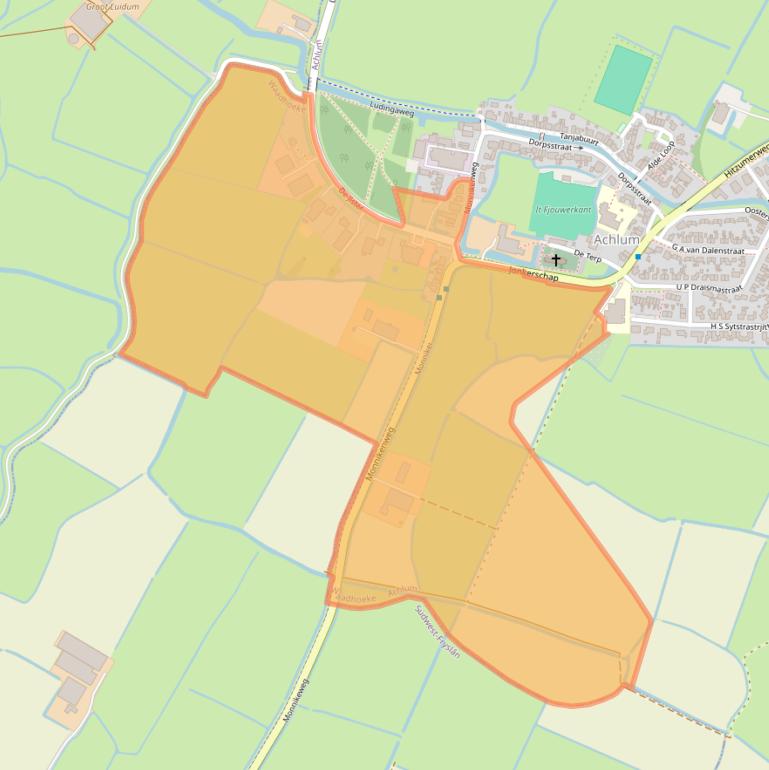 Kaart van postcodegebied 8806KZ.