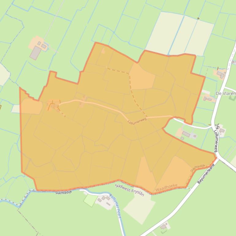 Kaart van postcodegebied 8806TP.