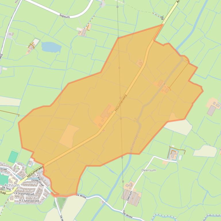 Kaart van postcodegebied 8806TR.