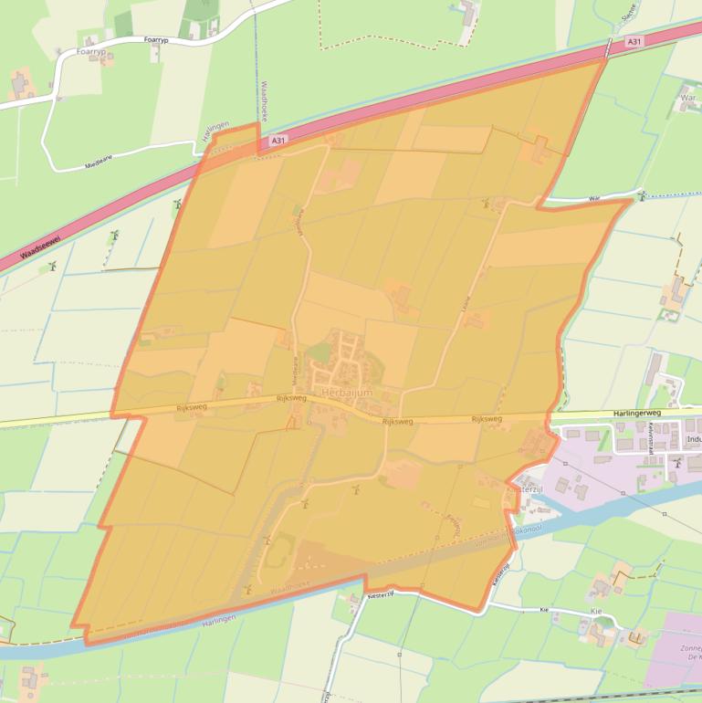 Kaart van postcodegebied 8807.