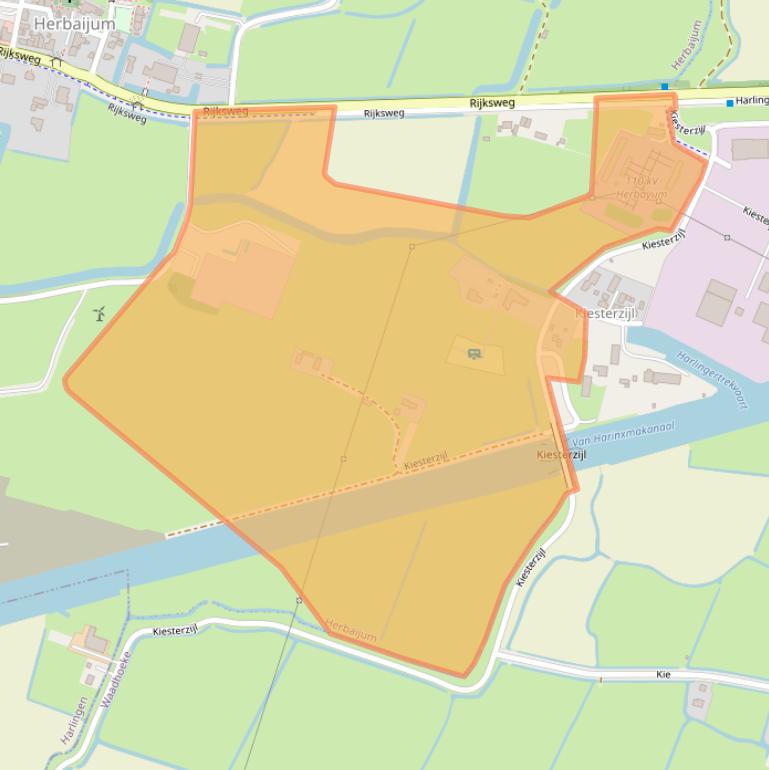 Kaart van postcodegebied 8807PG.