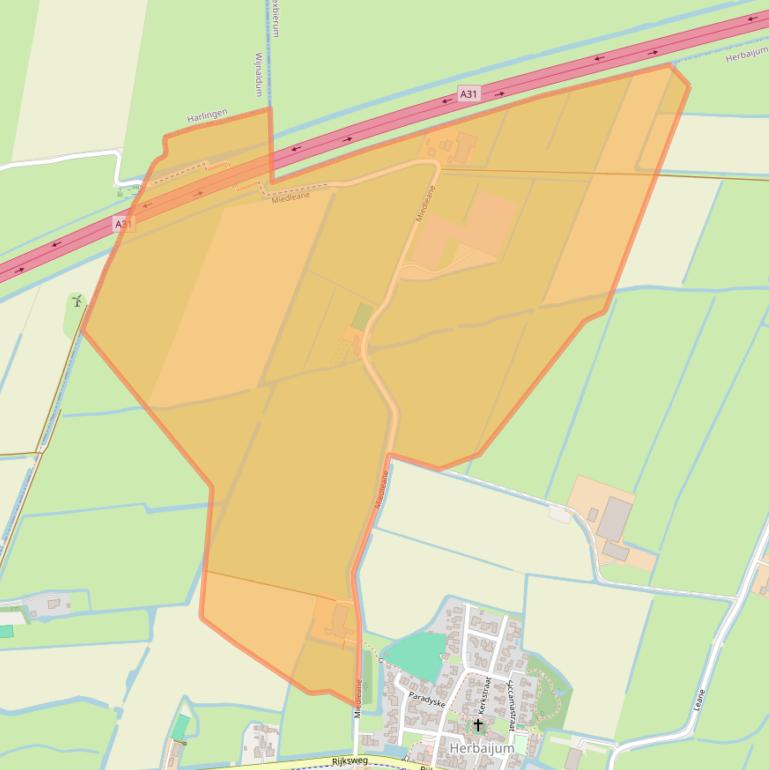 Kaart van postcodegebied 8807PH.