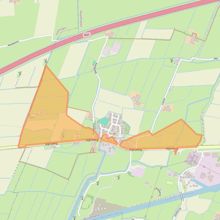 Kaart van postcodegebied 8807PK.