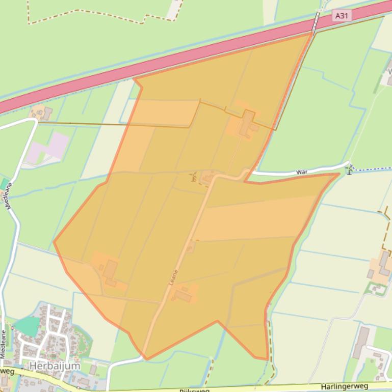 Kaart van postcodegebied 8807PL.