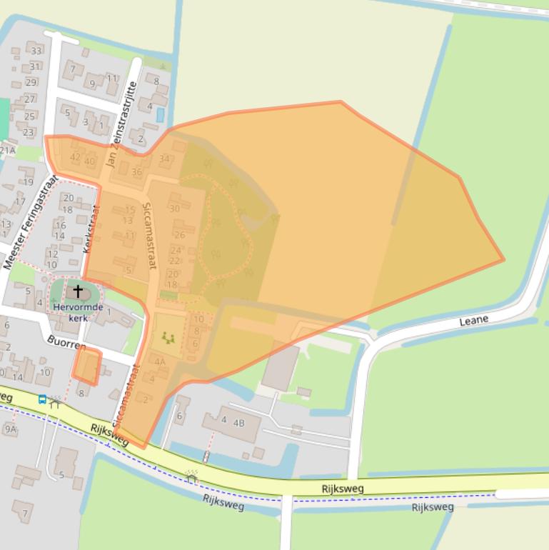 Kaart van postcodegebied 8807PM.