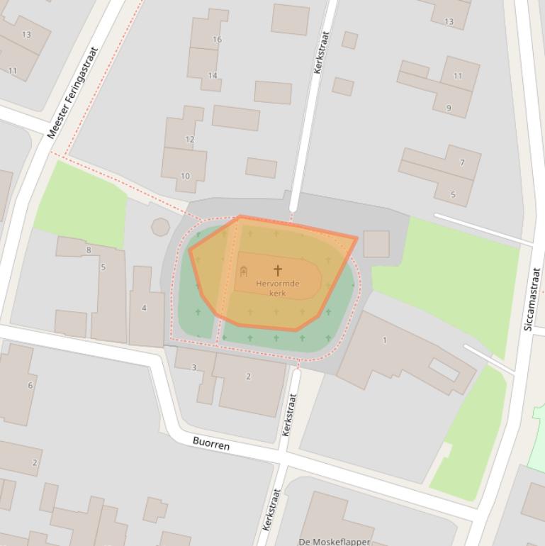 Kaart van postcodegebied 8807PS.