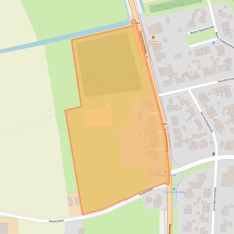 Kaart van postcodegebied 8808HC.